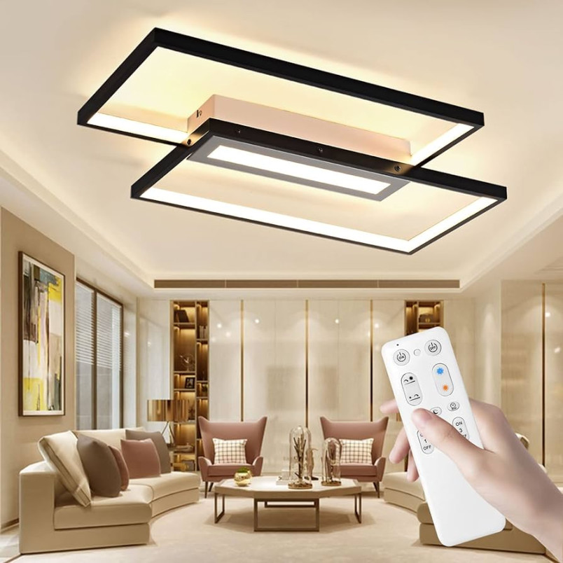 Moderne Deckenlampe Dimmbar, LED Deckenleuchte Wohnzimmer mit