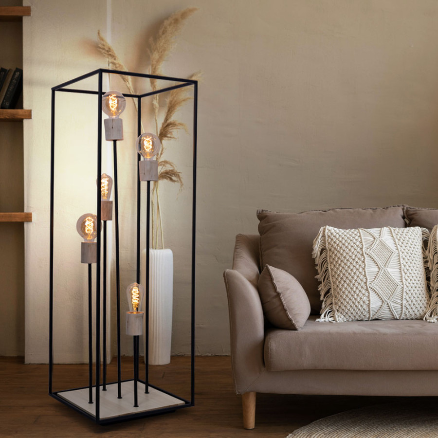 Floor lamp wooden lamp floor lamp living room modern frame metal