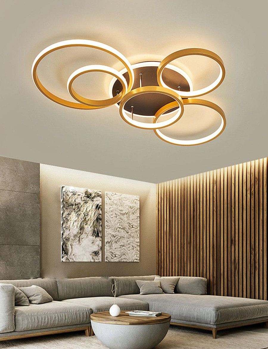 LED Deckenlampe Dimmbar Modern Deckenleuchte Wohnzimmer Ring