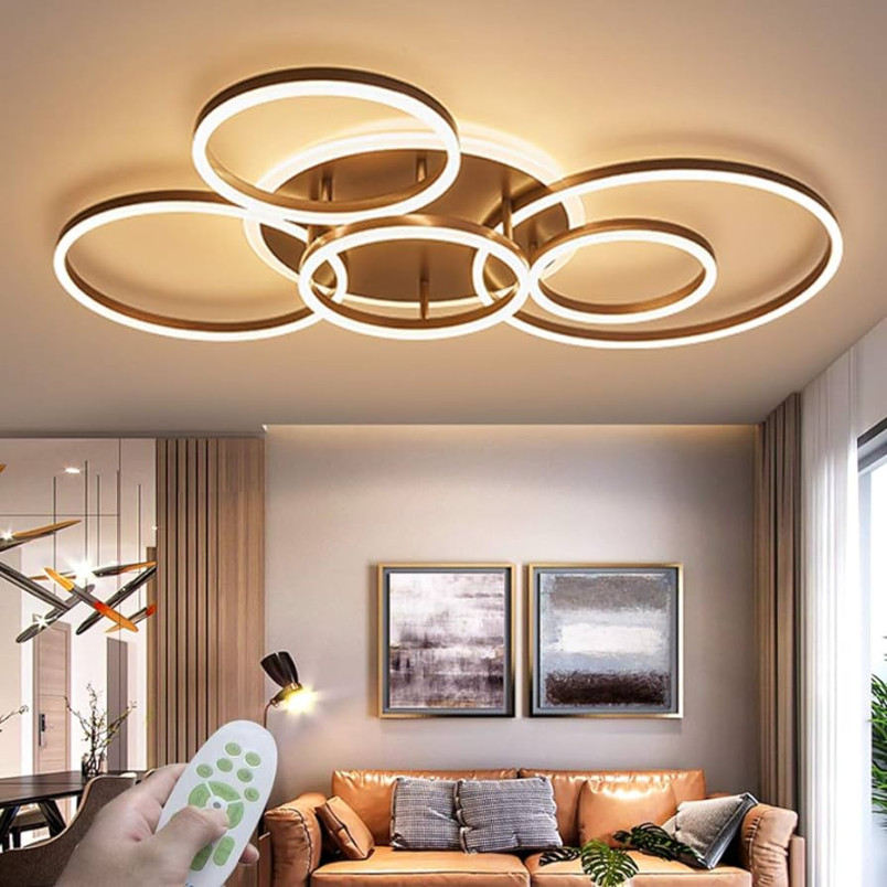 LED Modern Deckenleuchte Dimmbar Wohnzimmer Deckenlampe Creative